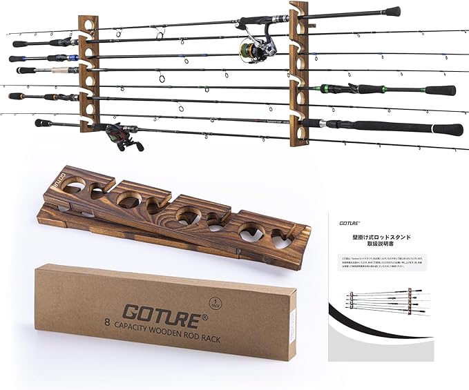 Fishing Rod Rack - Деревянный держатель для удочки Goture, 8