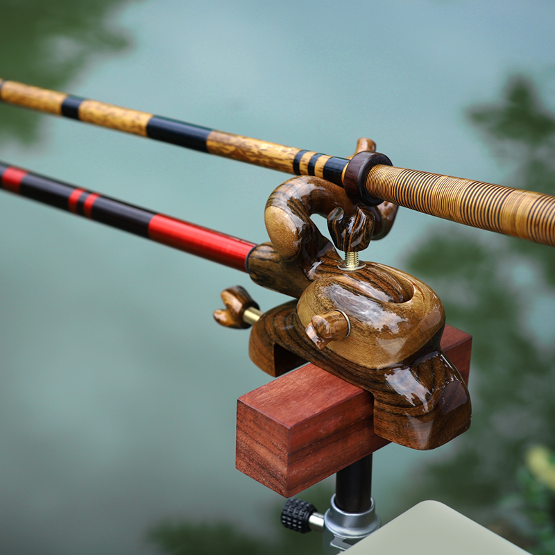 Fishing Rod Rack - Держатель для удочки CHILENT, регулируемый, деревянный,