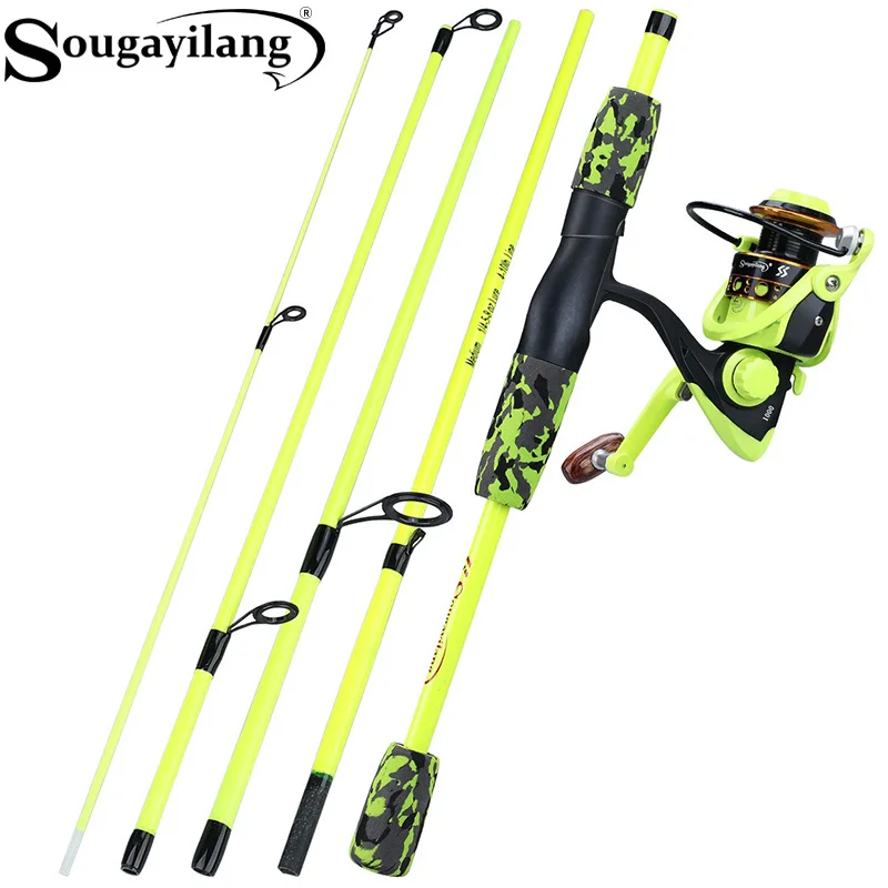 Fishing Rod Combo - Портативный рыболовный набор Sougayilang: 5-секционное удилище
