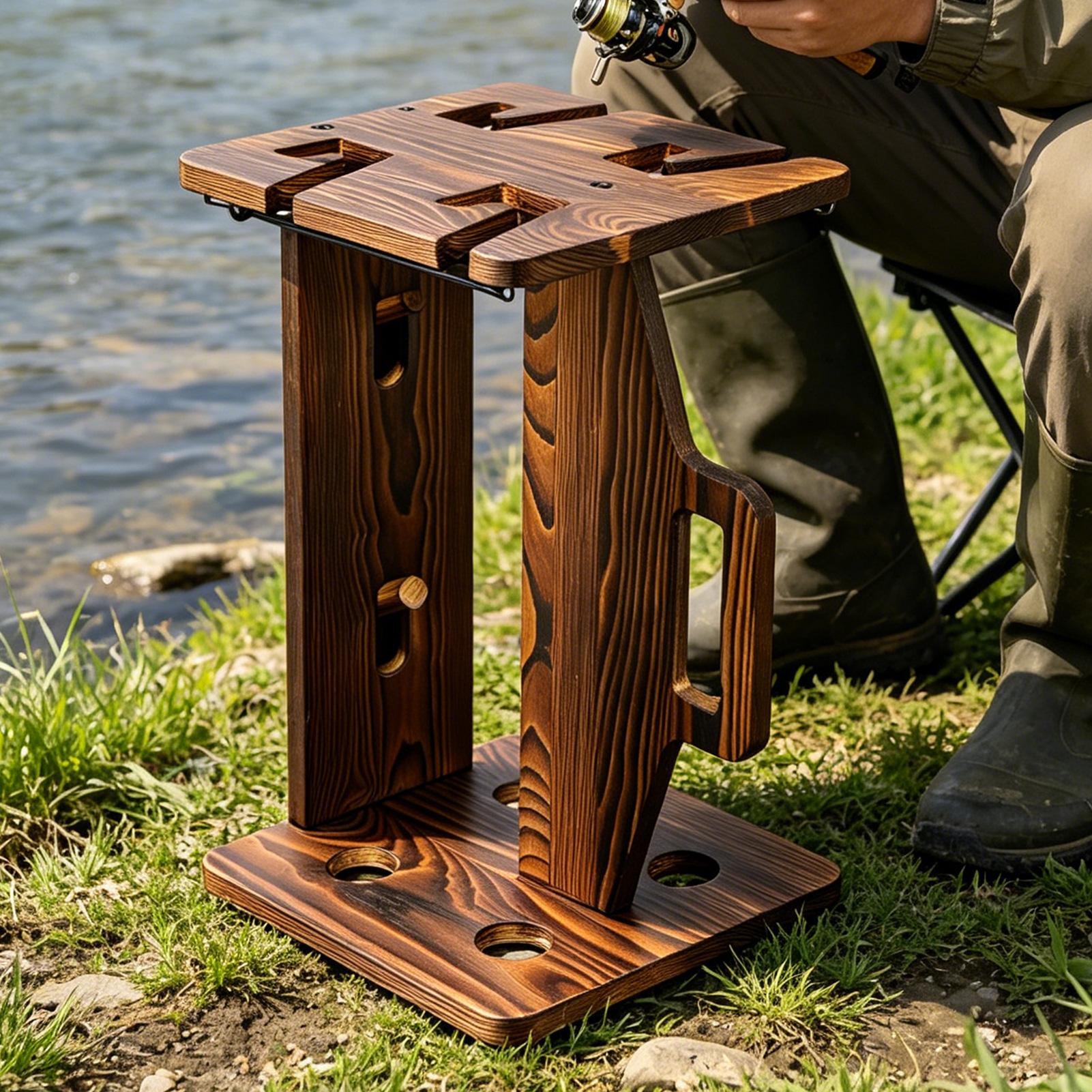 Деревянный портативный регулир – обзор и цена Fishing Rod Rack