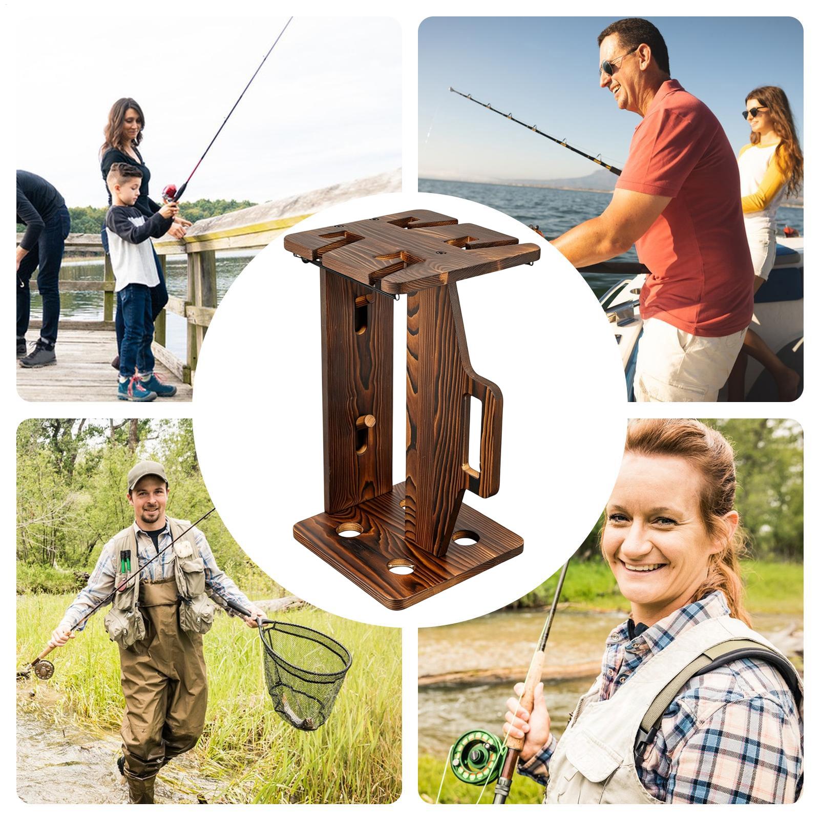 Деревянный портативный регулир – обзор и цена Fishing Rod Rack